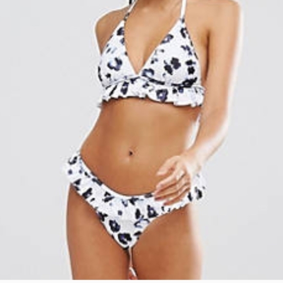 ROMWE Black and White Cow Print Bikini Swimwear *New Without Tags* - Picture 1 of 6